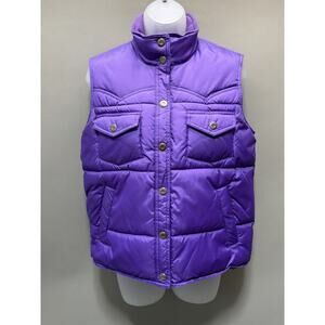 Walls Ranch Wear Outerwear Winter Vest Insulated Purple Puffer Jacket Sz Small S